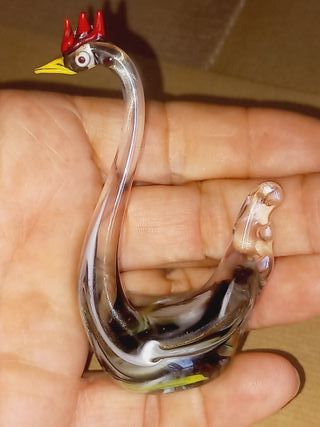 Pequena Estatueta de Cisne em vidro de Murano