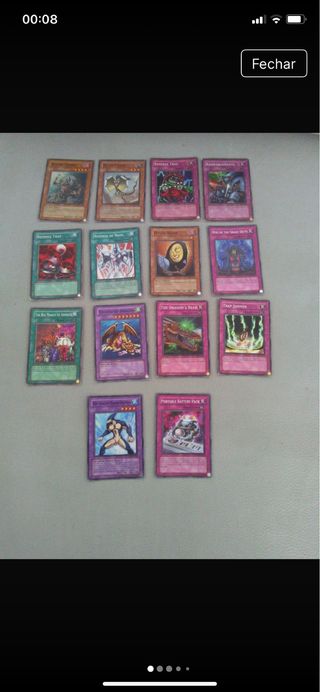Lote 14 cartas antigas Konami