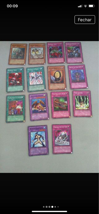Lote 14 cartas antigas Konami