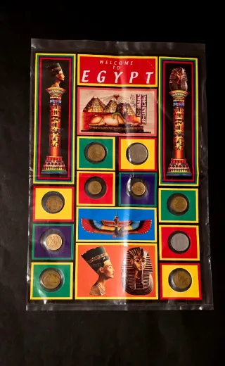 Blíster Souvenir Egipto Monedas