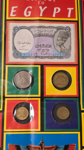 Blíster Souvenir Egipto Monedas