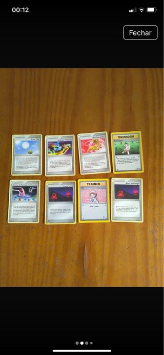 Lote 8 cartas Pokémon