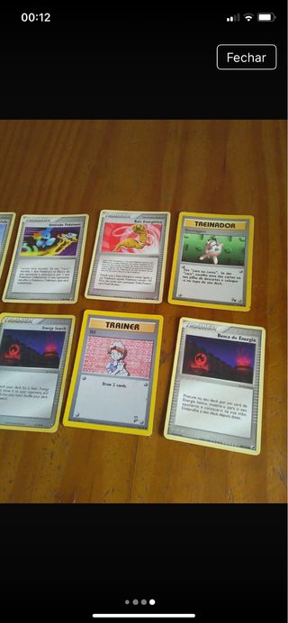 Lote 8 cartas Pokémon