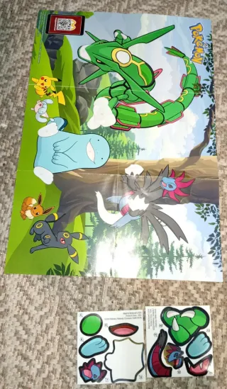 Poster Pokémon McDonald's a elegir +stikers detrás
