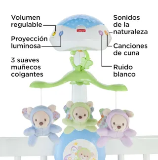 Fisher-Price Móvil de cuna 2en1 Ositos Voladores