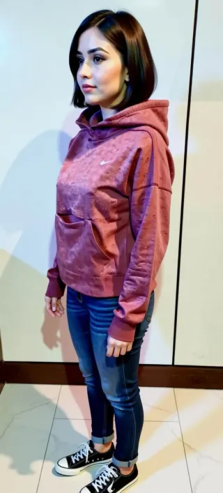 Felpa Nike Donna Borgogna Taglia S