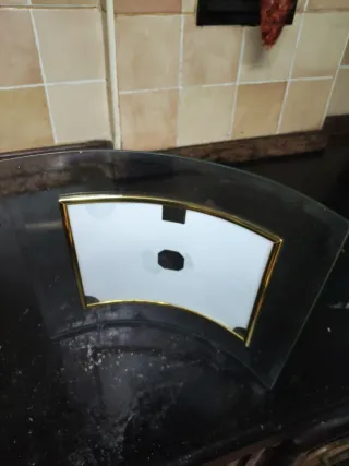 Marco de fotos metacrilato curvo dorado