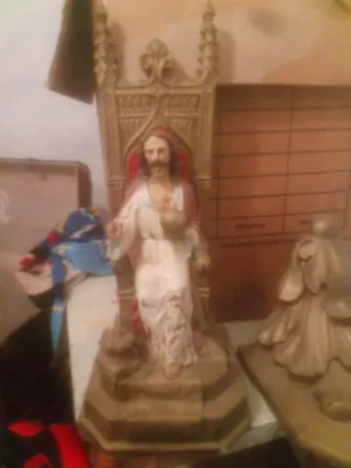 Cristo Sagrado Corazón con trono con mensula