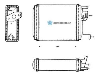 Radiador de calefacción RENAULT 5 desde 1972 hasta 1984