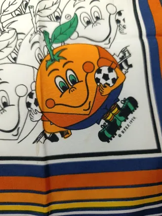 PAÑUELO DE SEDA DE NARANJITO MUNDIAL FÚTBOL 1979