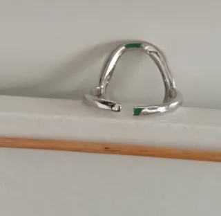 Anillo Círculo Abierto Ajustable Plata