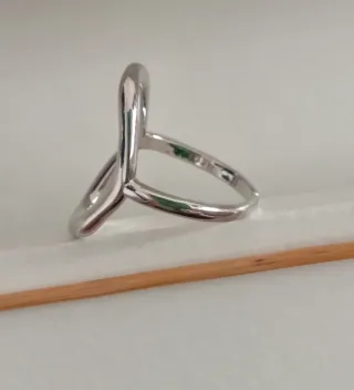 Anillo Círculo Abierto Ajustable Plata