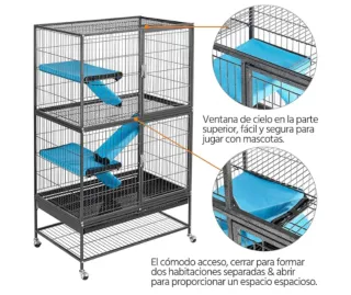 Jaula 2 pisos, chinchillas, hurones, conejos, etc.