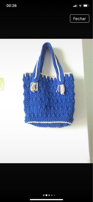Bolsa de croché feita à mão