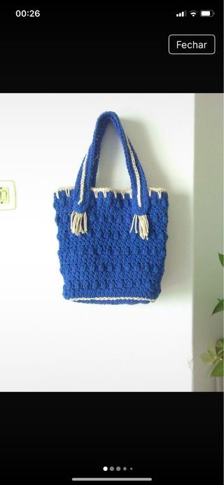 Bolsa de croché feita à mão