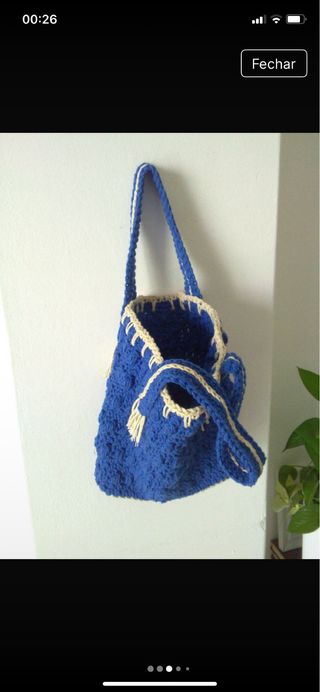 Bolsa de croché feita à mão