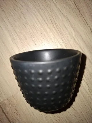 Set tè con 2 teiere e 2 bicchieri neri