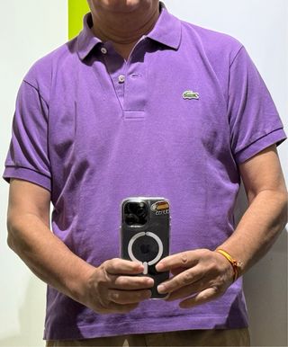 Polo Lacoste Morado Talla M