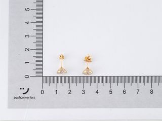 pendientes oro 18k con piedra con circonita