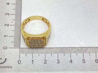 sello oro 18k con circonita