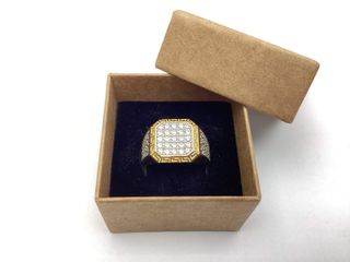 sello oro 18k con circonita