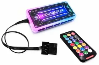Panel ARGB COOLMOON con caja controladora y mando