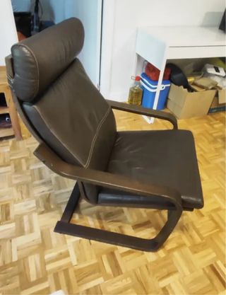 Dos sillones de piel Ikea POANG