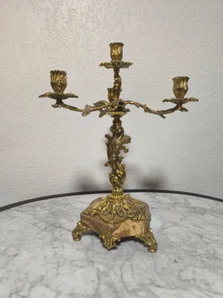 Candelabro Bronce Finales Siglo XIX