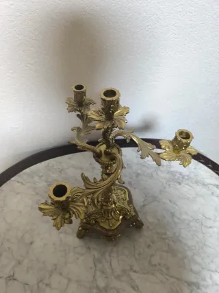 Candelabro Bronce Finales Siglo XIX