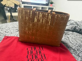Bolso CH Marrón y Dorado