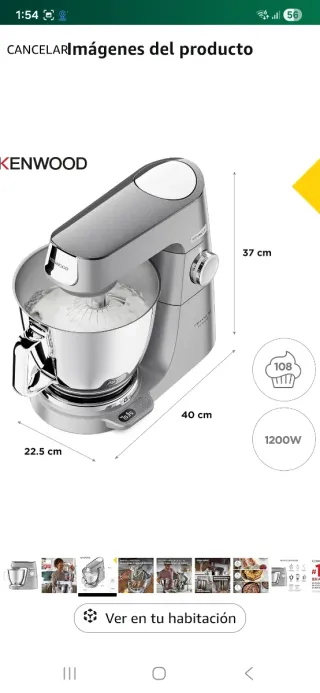 Robot Cocina Kenwood Titanium Chef Baker XL