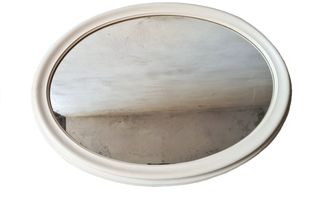 Specchiera Ovale Tornita Avorio