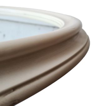 Specchiera Ovale Tornita Avorio