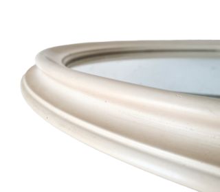 Specchiera Ovale Tornita Avorio