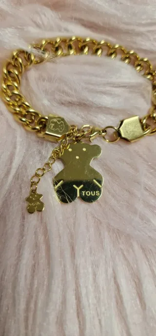 Pulsera Tous Oso Mesh Dorada