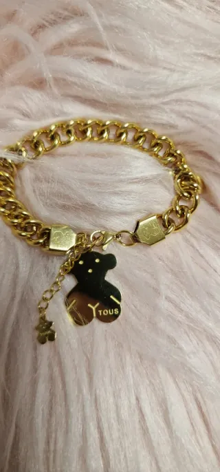Pulsera Tous Oso Mesh Dorada