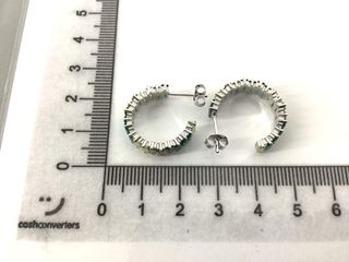 pendientes plata 925mm con piedra con circonita