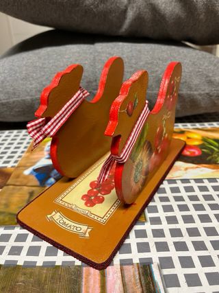 Porta tovaglioli in legno decorato Handmade