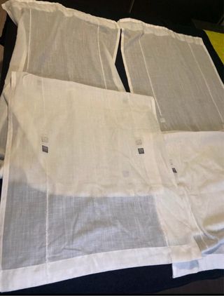 Tende in tessuto bianco