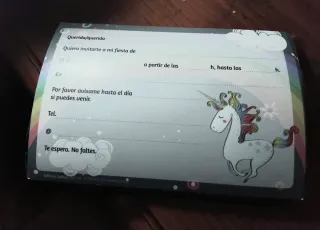 Tarjetas de invitación de Unicornio