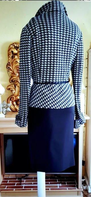 Chaqueta Zendra  Estampada pata de gallo talla/48