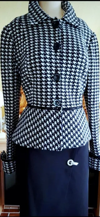 Chaqueta Zendra  Estampada pata de gallo talla/48