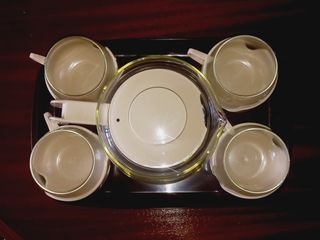 Cafeteira Bule Jarro e 4 Chávenas Café Chá