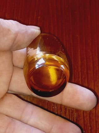 6 pequenos copos em vidro castanho - Anos 80