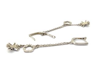 pendientes plata 925mm con piedra con circonita