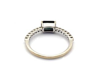 anillo oro 18k con piedra con diamante