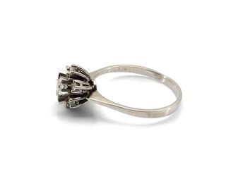 sortija oro 18k con piedra con diamante