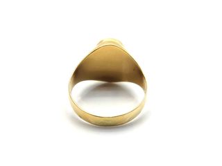 sello oro 18k con piedra con onix