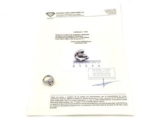 anillo oro 18k con piedra con diamante