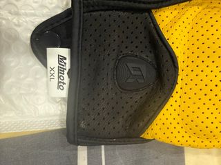 Guantes Moto Cuero Retro Amarillo Negro Talla XXL